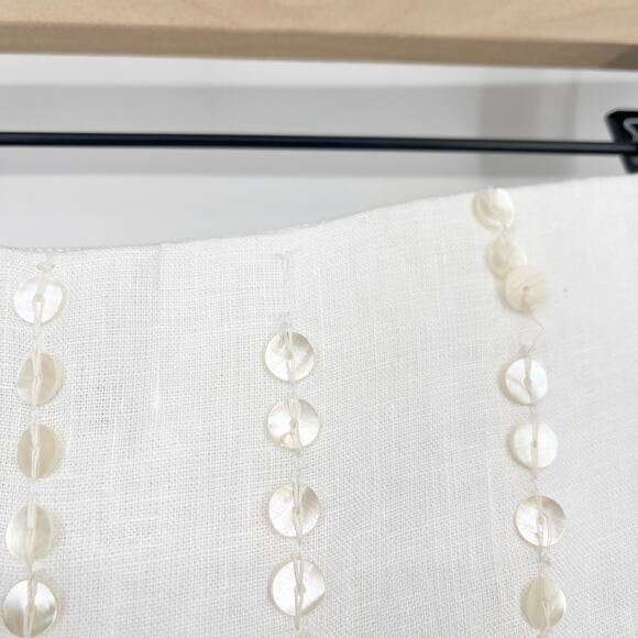 J. Crew Collection shell-embellished skirt linen Size 8 NWT Coastal Boho Resort - Picture 9 of 14